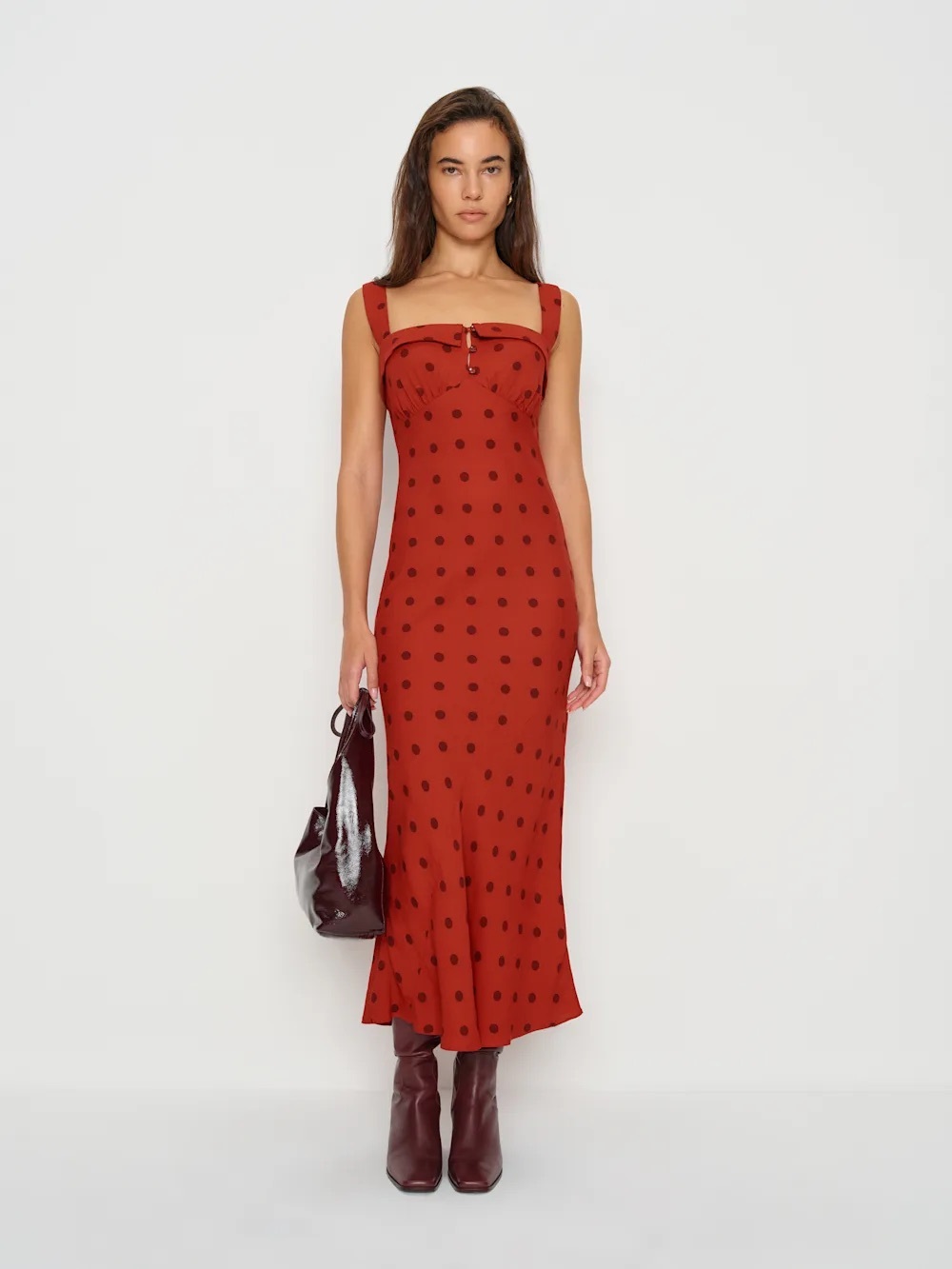 Reformation Tancy Polka Dot Midi Dress